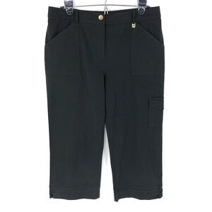 St. John Wide Leg Pants Womens 10 Stretch Cropped Capsule Luxury Old Money